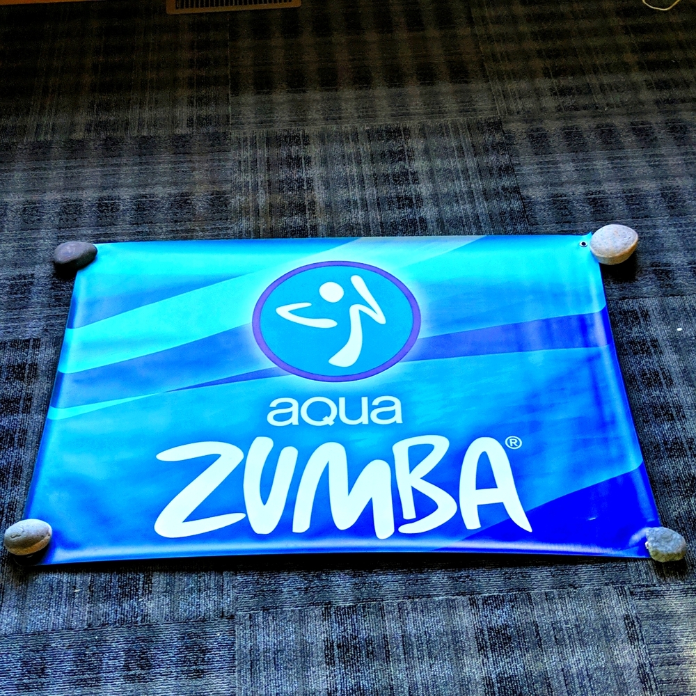 Aqua Zumba vinyl banner w/ grommets